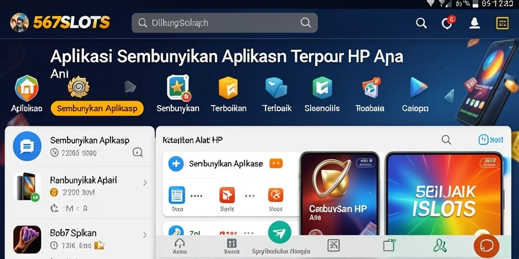 Tampilan antarmuka 567SLOTS yang sederhana dan mudah digunakan.