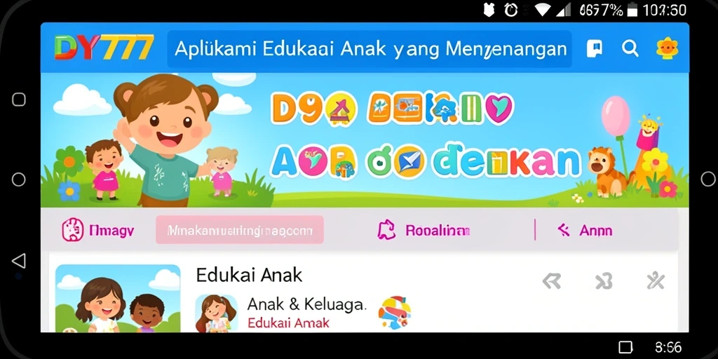 Antarmuka DY777 yang colorful dan ramah anak.