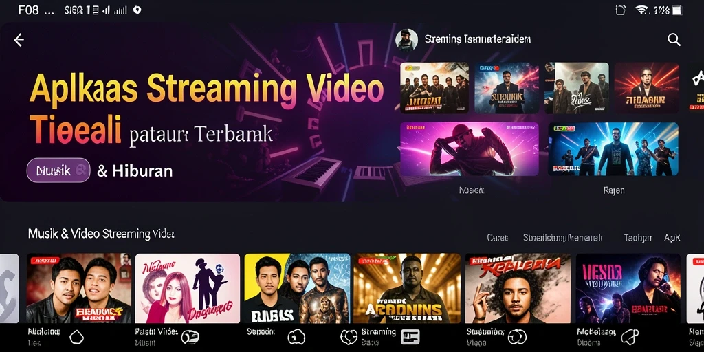 Tampilan antarmuka F08 yang menarik dan fungsional untuk streaming video.