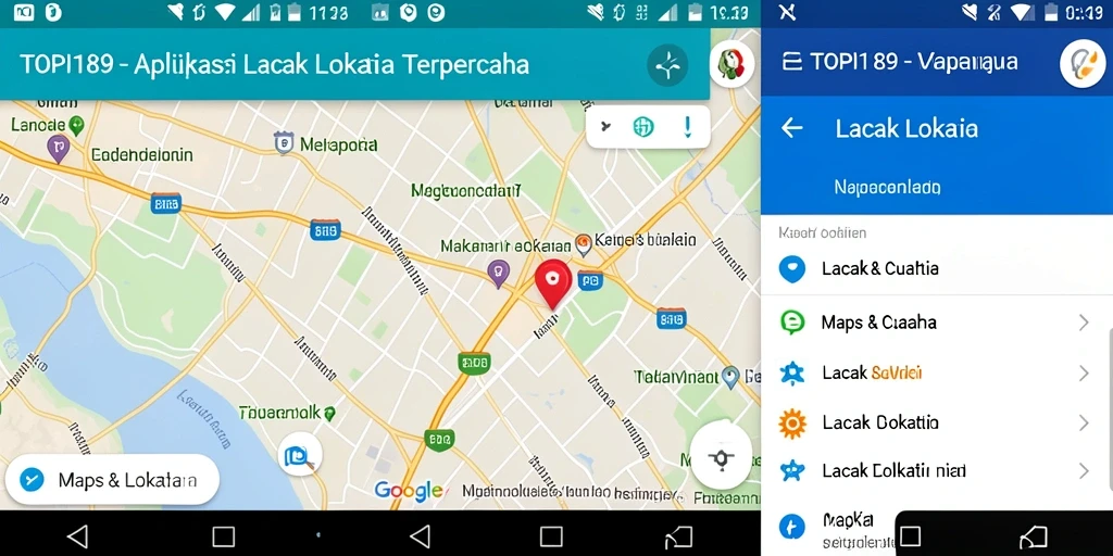 Tampilan antarmuka aplikasi Lacak Lokasi TOPI189 yang intuitif.